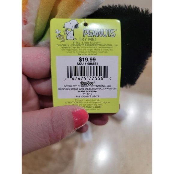 Peanuts Snoopy Musical Dance Bouncing Easter Bunny Plush Linus Lucy Song Works V - Picture 6 of 6